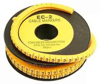 Маркер для кабеля Cabeus EC-2-2 д.7.4мм цифра 2
