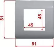 Пластиковая накладка на цоколь, 45х45, белая (2 мод.), LAN-FR45x45-WH