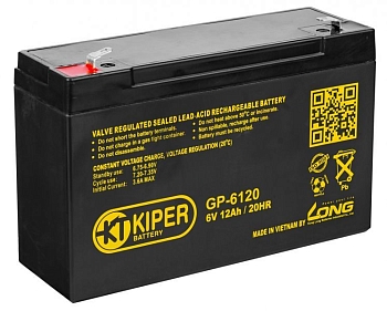 Аккумуляторная батарея Kiper GP-6120, 6В, 12Ач