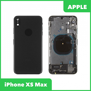 Корпус для Apple iPhone Xs Max в сборе со шлейфами (черный) оригинал