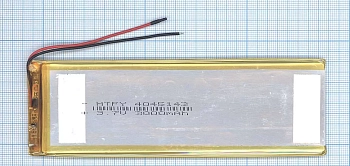Аккумуляторная батарея Li-Pol (4x45x143мм), 2pin, 3.7В, 3000мАч