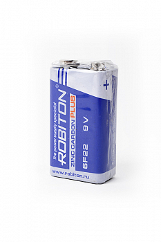 Батарейка (элемент питания) Robiton Plus R-6F22-SR1 6F22 9V SR1, 1 штука